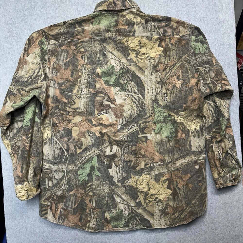 Vintage Woolrich Shirt Mens XL Long Camo Advantage Flannel Button Up Hunting 90s - Picture 2 of 9